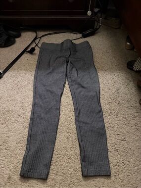 LOFT Girls' Charcoal Herringbone Knit Leggings